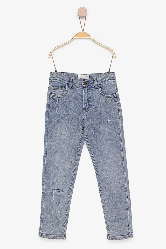 ג'ינס ארוך משופשף עם קרעים (#32366044) - 1