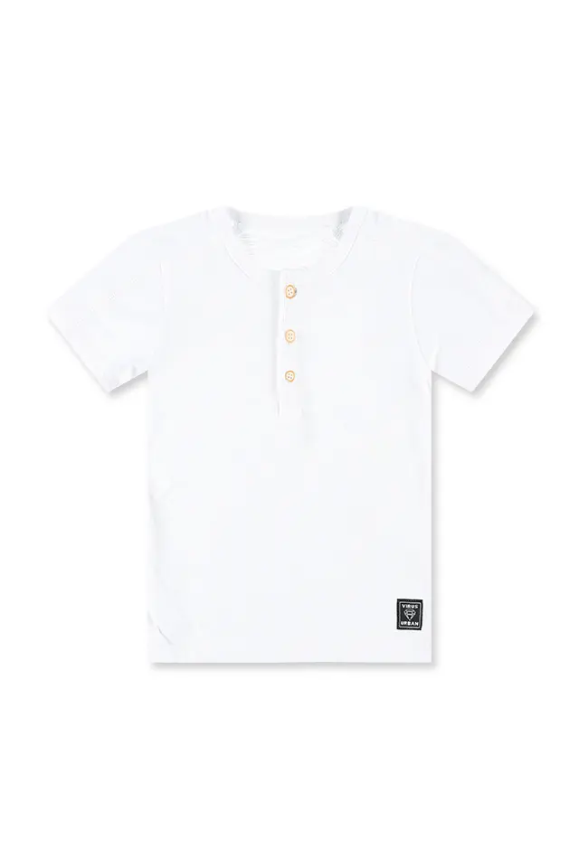 חולצה לבנה פלאם עם כפתורים (#23511001) - 1