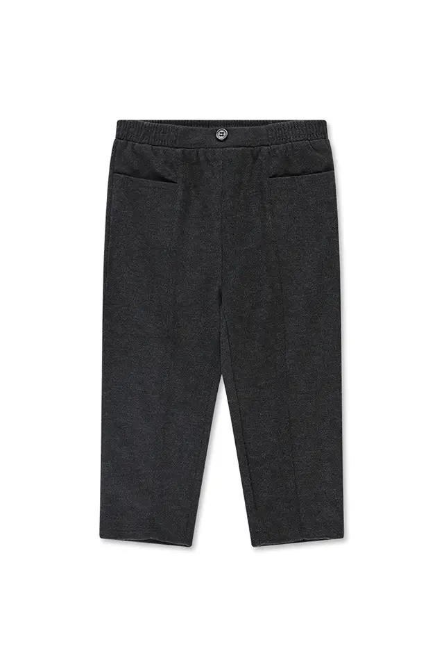 מכנסיים ארוכים אריג בצבע שחור (#42161096) - 1