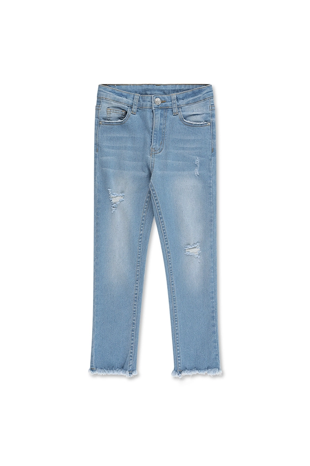 ג'ינס כחול משופשף (#13665946) - 1