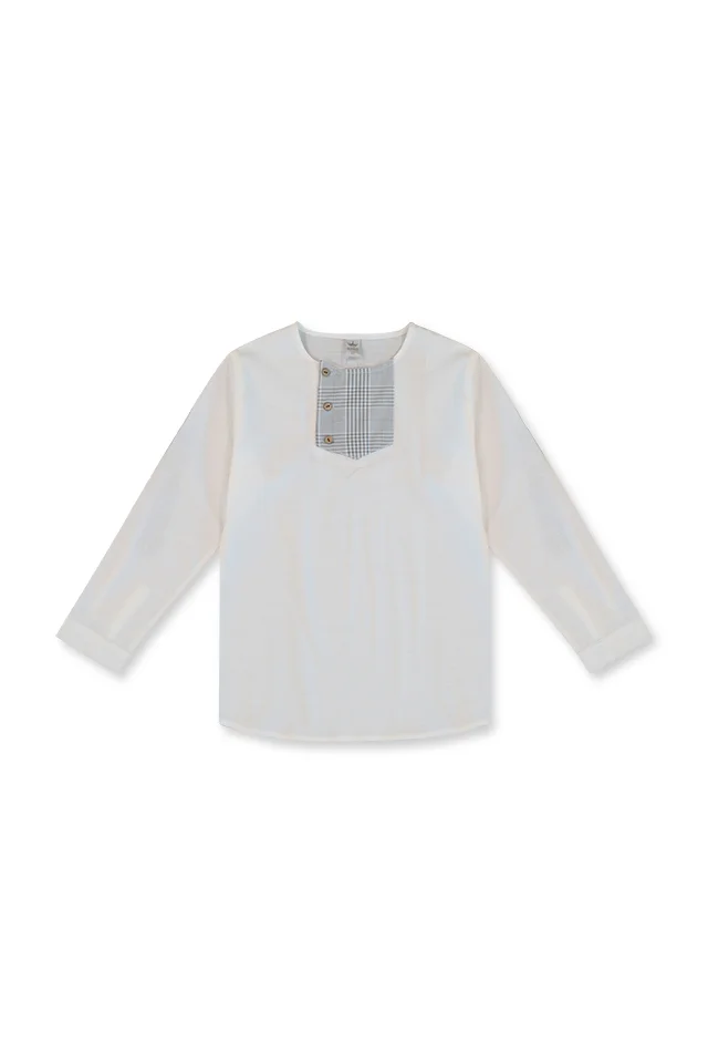 חולצת אריג לבנה (#13352401) - 1