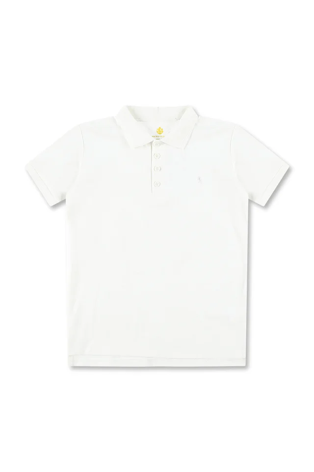 חולצת פולו פיקה לבנה (#233160107) - 1