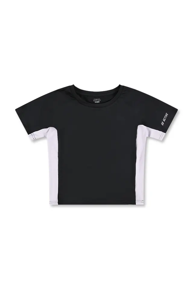 חולצה משולבת שחור וסגול (#23605133) - 1