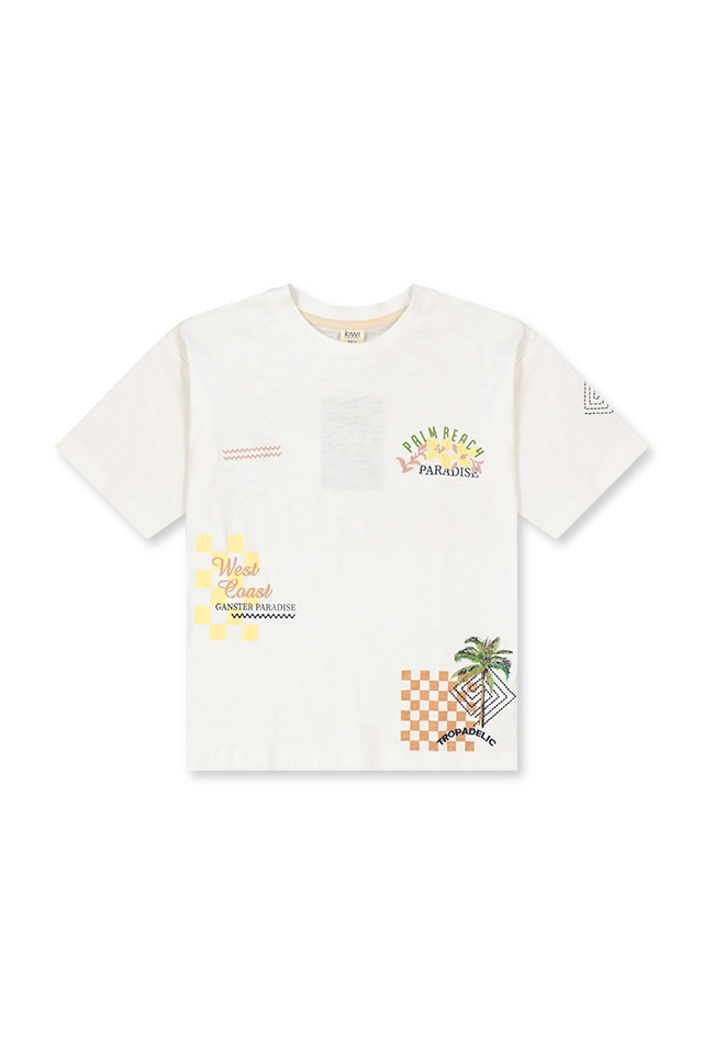 חולצת אוברסייז PALM BEACH PARADISE (#2413118107) - 1