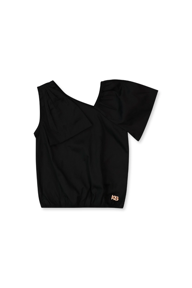 חולצה א-סימטרית שחורה (#241251433) - 1