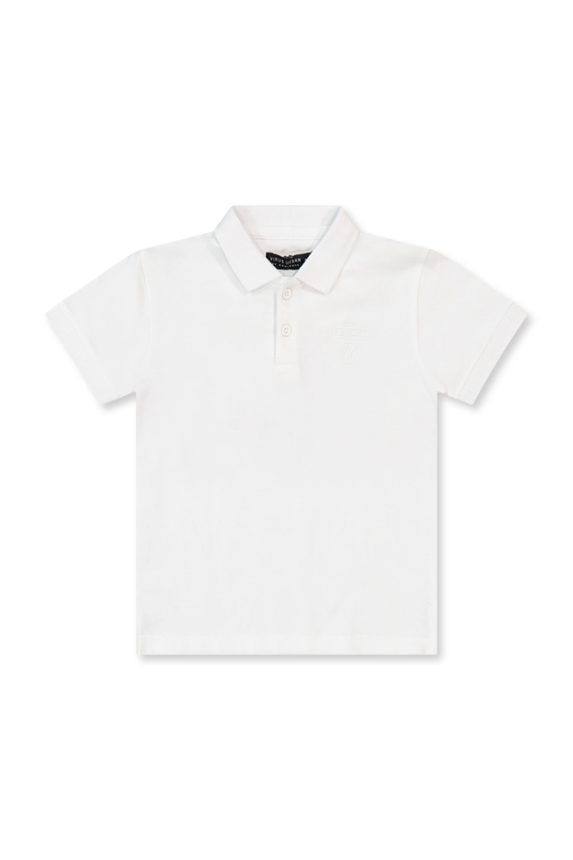 חולצת פולו לבנה עם לוגו (#242518001) - 1