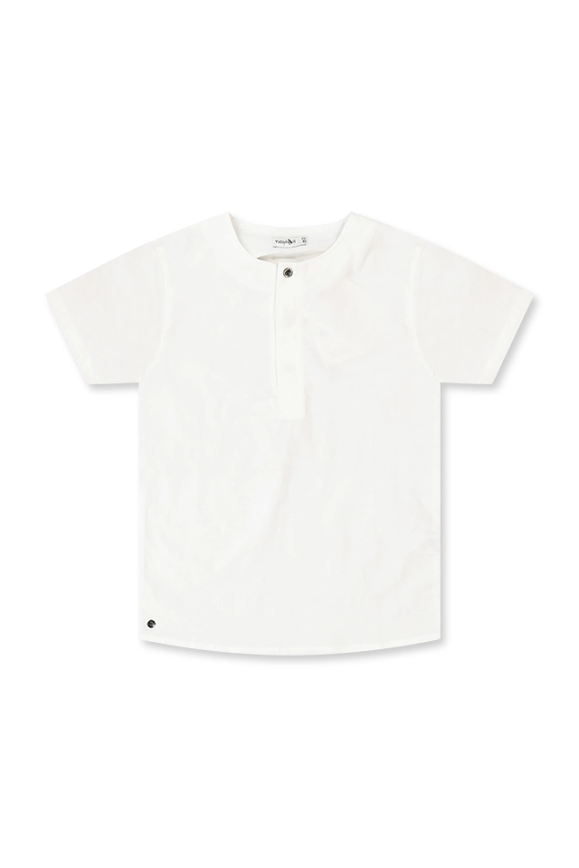 חולצה חצי מכופתרת לבנה (#243351201) - 1