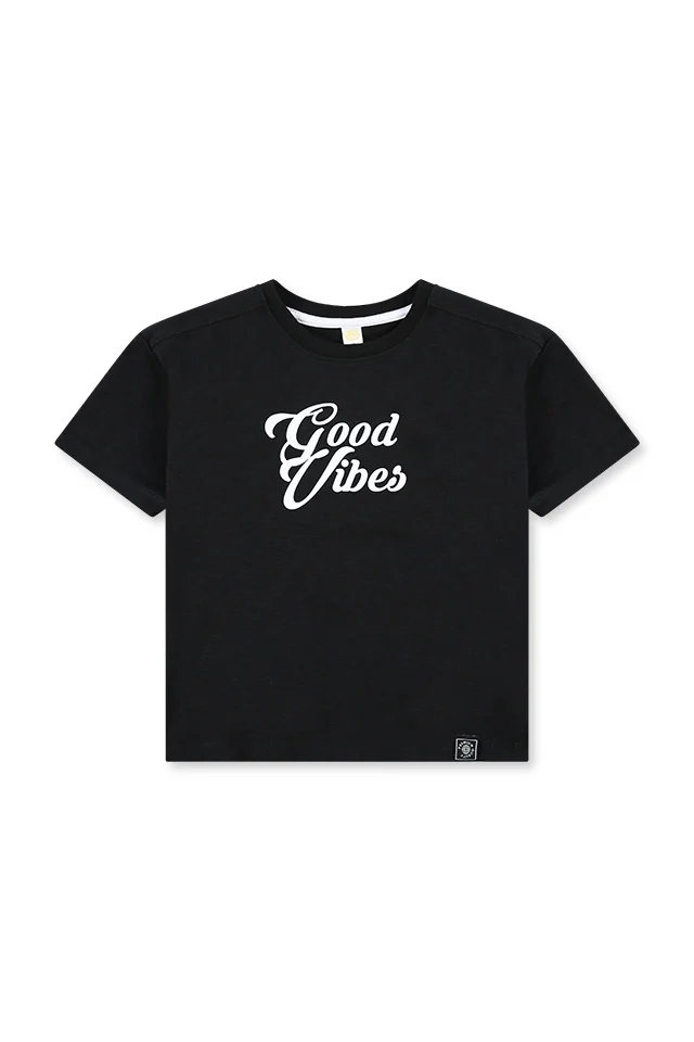 חולצה שחורה GOOD VIBES (#23307833) - 1