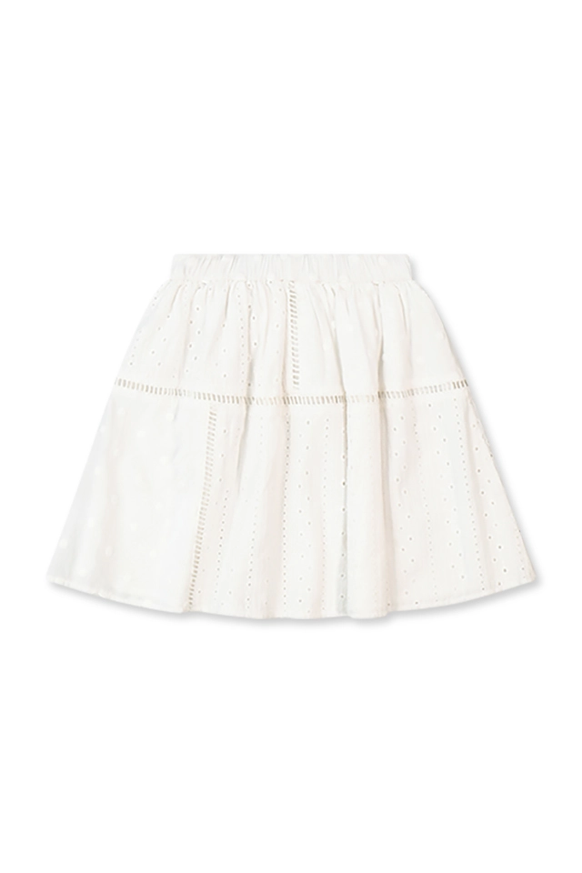 חצאית תחרה לבנה (#243246701) - 1