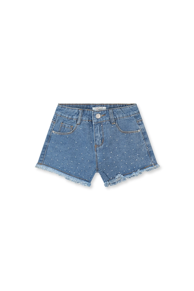 ג'ינס קצר משופשף עם קרעים (#21655346) - 1
