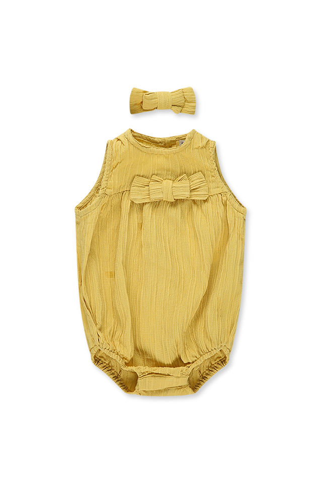 אוברול אריג עם פפיון (#2430424203) - 1