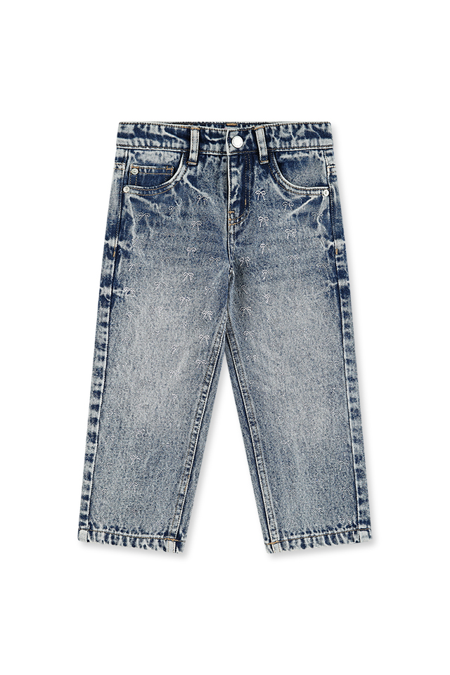 ג'ינס כחול עם אבנים (#35106571048) - 1