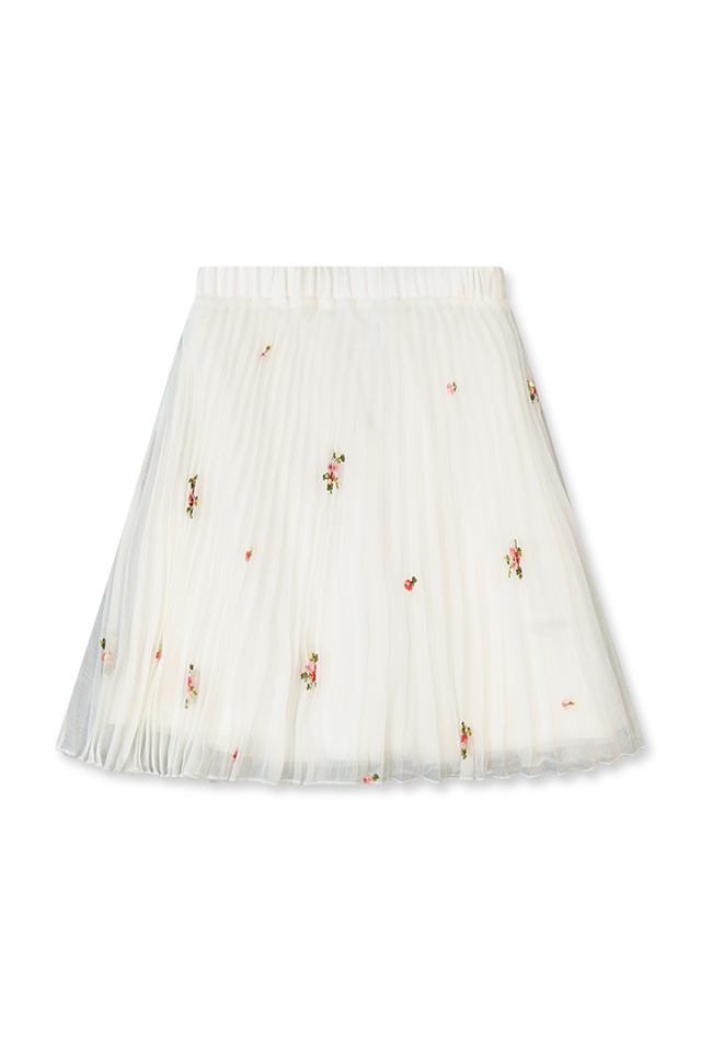 חצאית קפלים עם פרחים (#2632659700) - 1