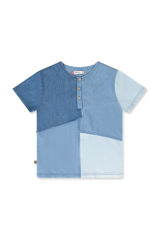 חולצת אריג עם חתכים (#26335155090) - 1