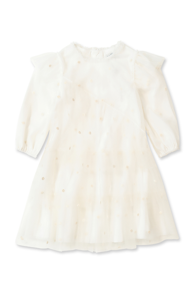 שמלת טול עם מלמלה 3/4 (#1632400107) - 1