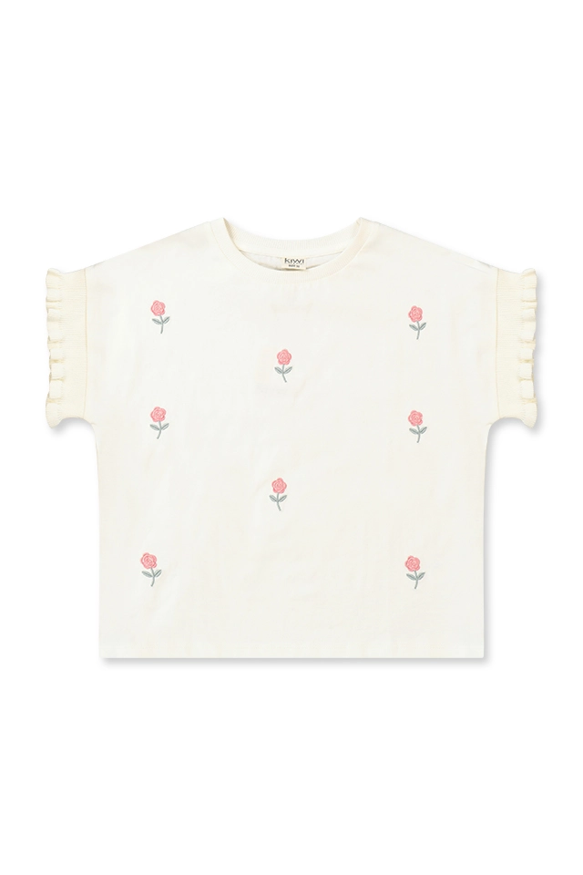 חולצת פרחים שמנת (#261210402) - 1