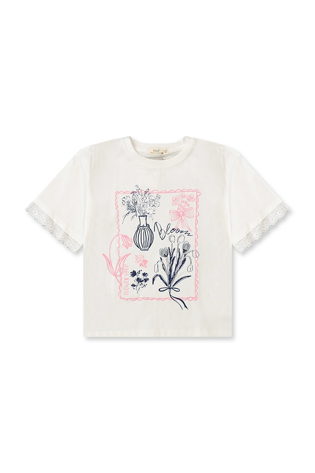 חולצה בד סרוג פרחים (#2612109107) - 1