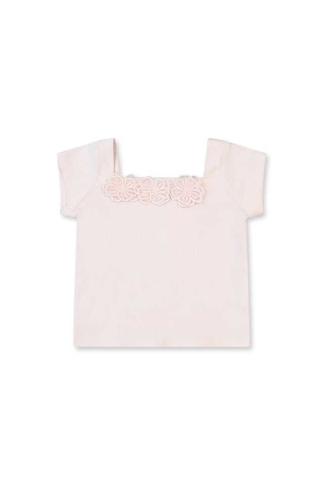 חולצה ורודה עם פרחים (#262414173) - 1