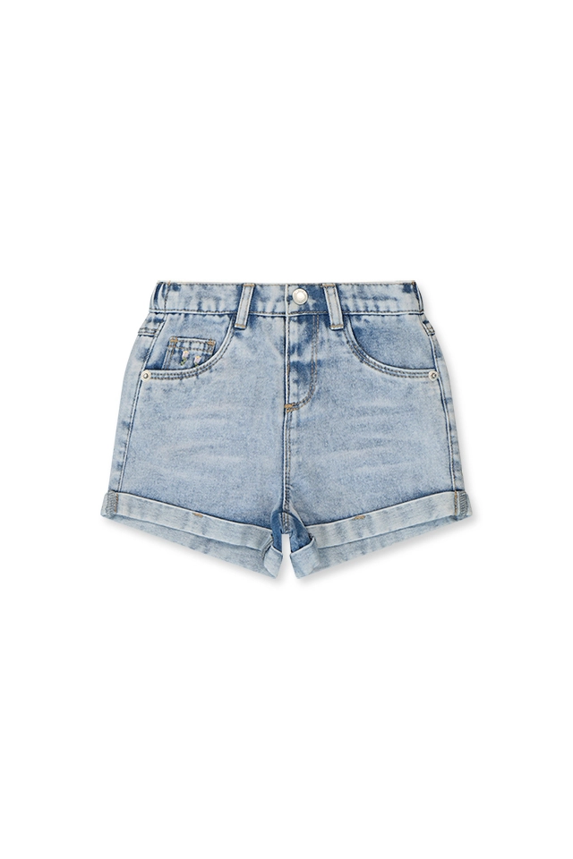 ג'ינס קצר רקמת פרחים (#262468447) - 1