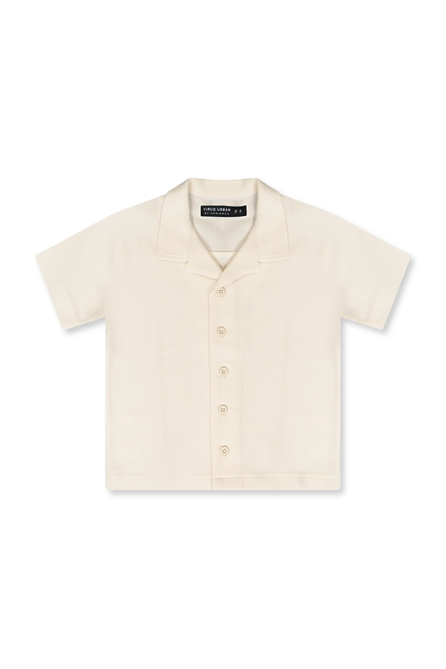 חולצה מכופתרת שמנת (#262552002) - 1