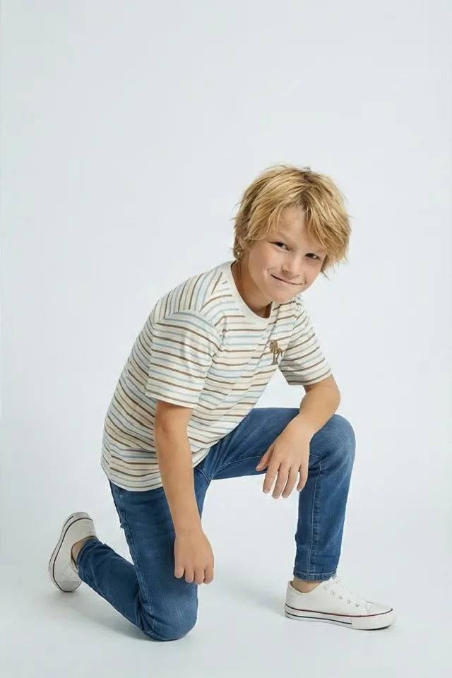 חולצת פסים עם דקלים (#263310803) - 1