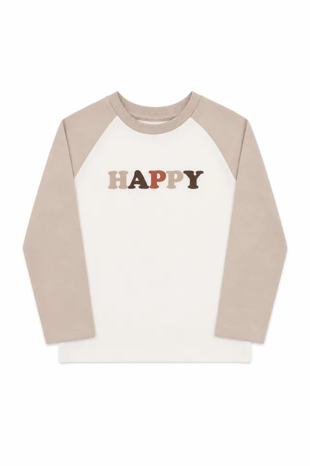 חולצת בייסיק HAPPY (#361100228) - 1
